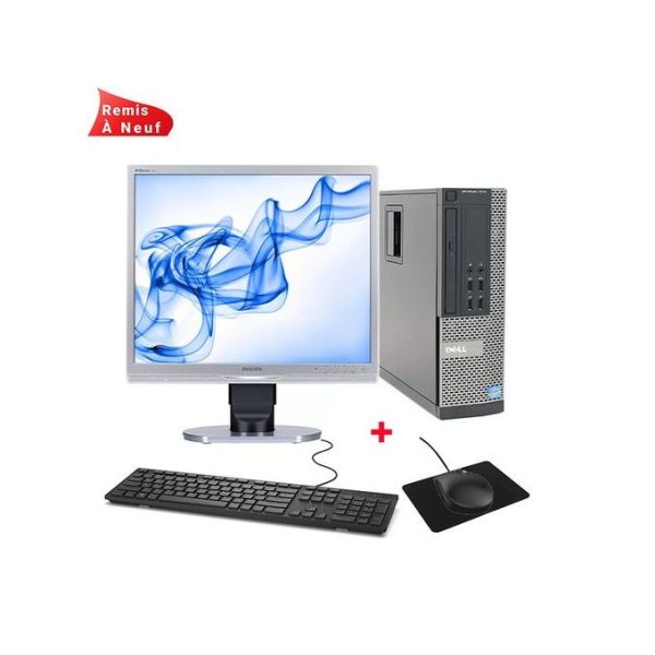 DELL Optiplex 790 SFF - Core Core i7-2600 @ 3,4Ghz - 8Go , 500Go avec Ecran Philips 19" (Remis à Neuf)